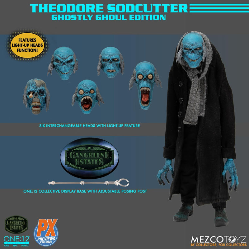 Gangreene Estates Theodore Sodcutter One:12 Collective Deluxe Edition with Comic front view