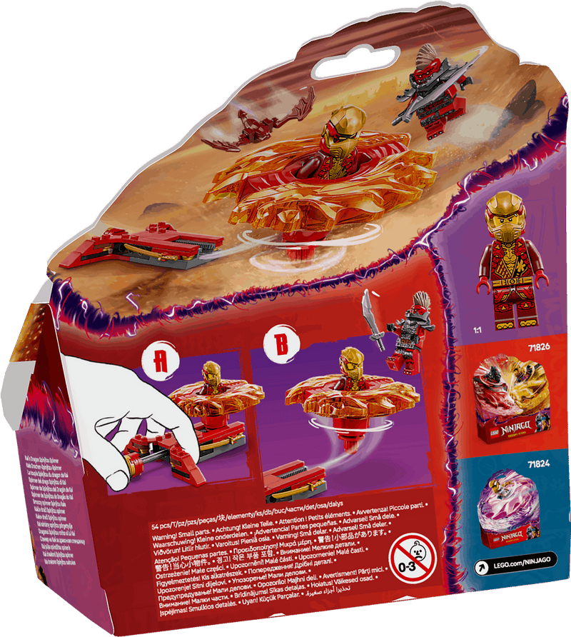 Lego Ninjago 71823 Kai's Dragon Spinjitzu Spinner Playset for Ages 6+, in display