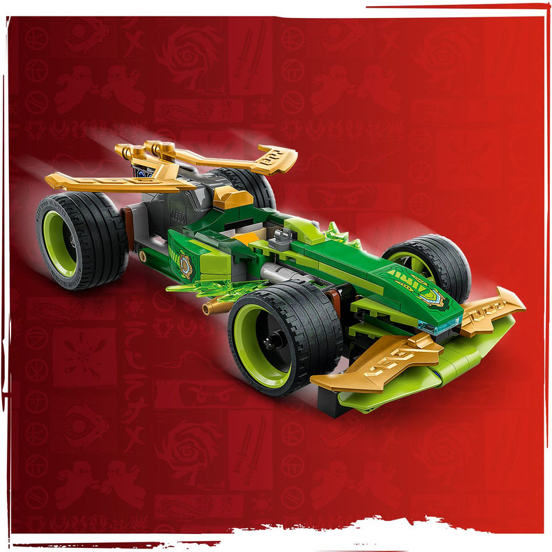 Lego Ninjago 71828 Lloyd's Pull-Back Race Car Playset for Ages 7 & Up, close-up detail