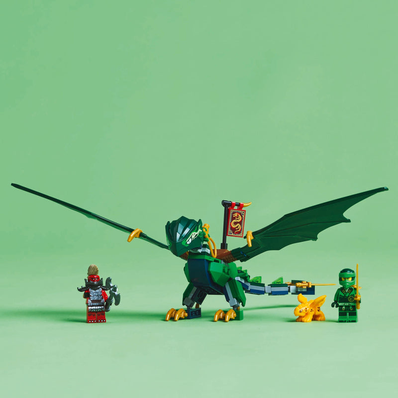 Lego Ninjago 71829 Lloyd's Green Forest Dragon Playset for Ages 6 & Up, side angle