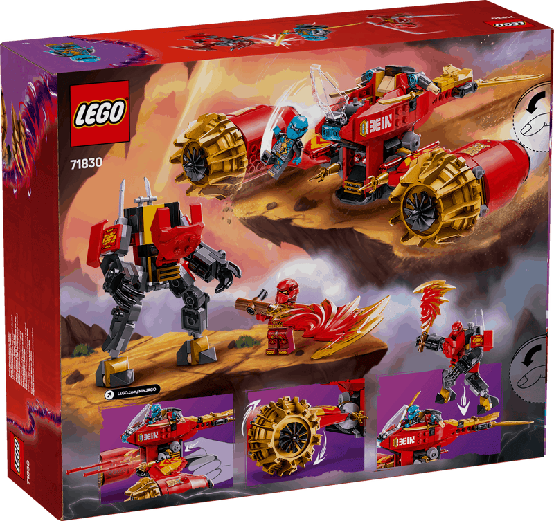 Lego Ninjago 71830 Kai's Mech Storm Rider Playset for Ages 7 and Up, packaging shot