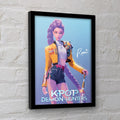 K-Pop Demon Hunters Rumi 16" x 12" Framed Collector Print, rear view