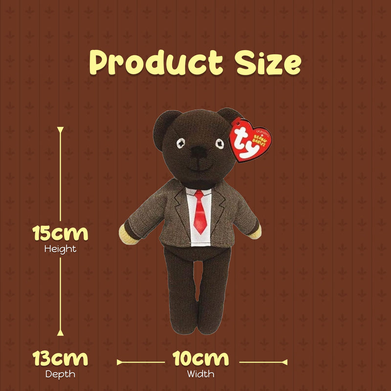 Ty Beanie Babies Mr Bean Teddy Jacket & Tie, rear view