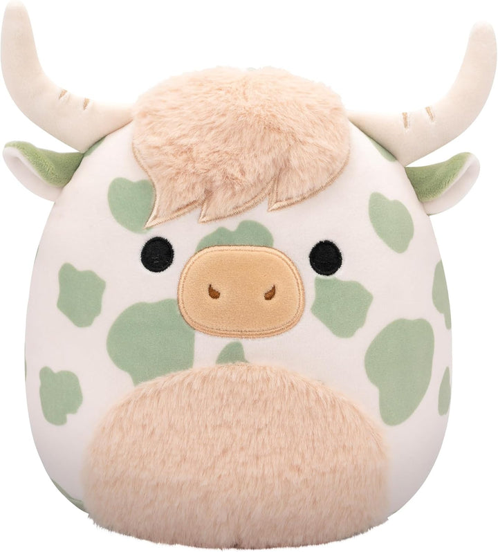 Squishmallows Celestino the Sage Green Spotted Highland Cow 7.5" Plush