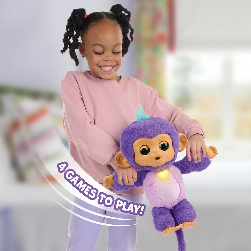 Fingerlings Care ‘n’ Cuddles Interactive Baby Monkey, close-up detail