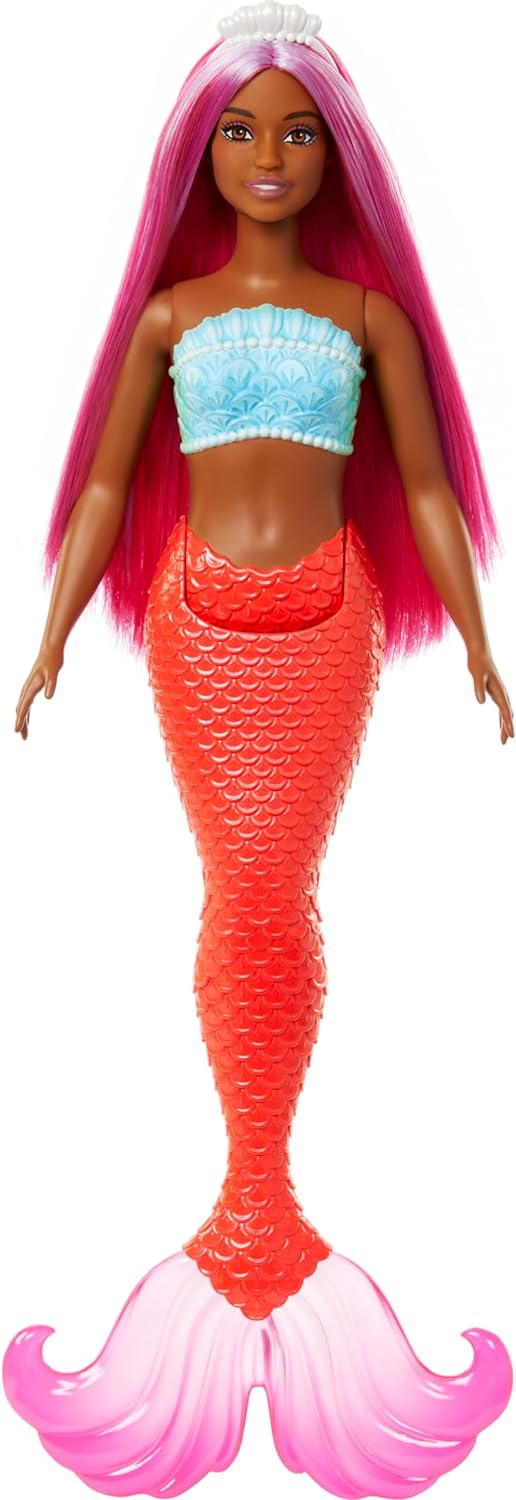 Barbie Mermaid Doll (Red Tail & Pink Hair) - Image 4
