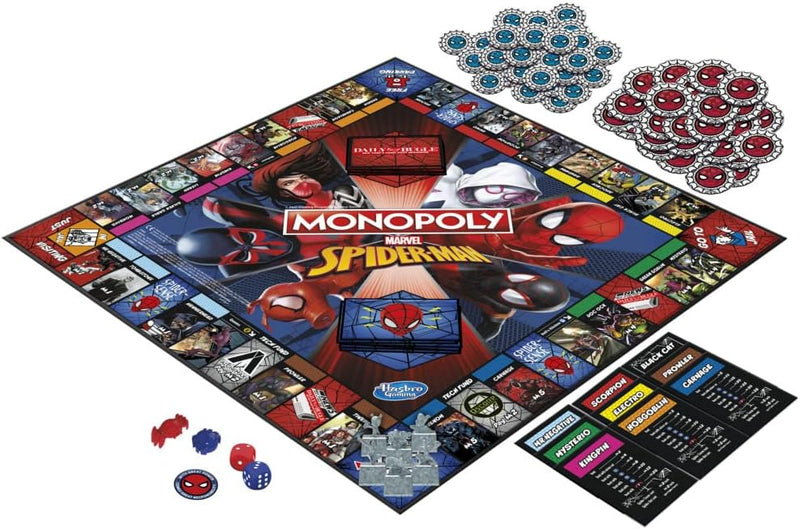 Monopoly: Marvel Spider-Man Edition, close-up detail
