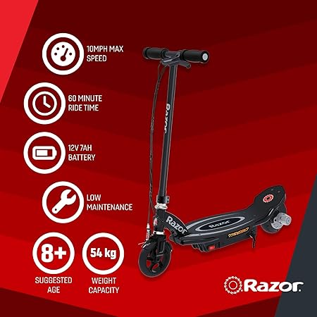 Razor PowerCore E90 Electric Scooter Black