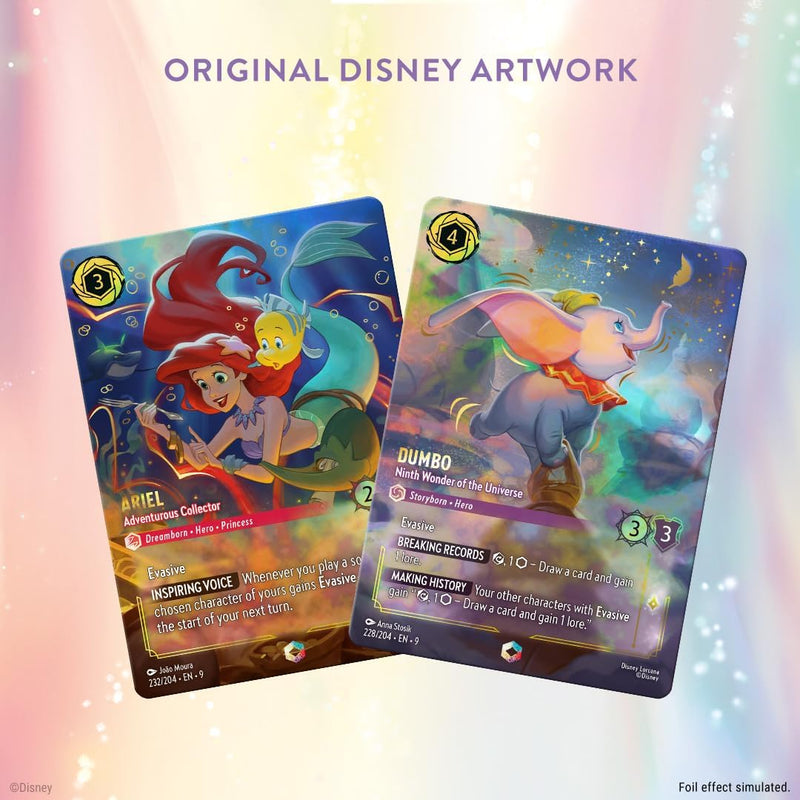 Disney Lorcana Trading Card Game - Fabled Booster Pack Display (24) - Set 9, close-up detail