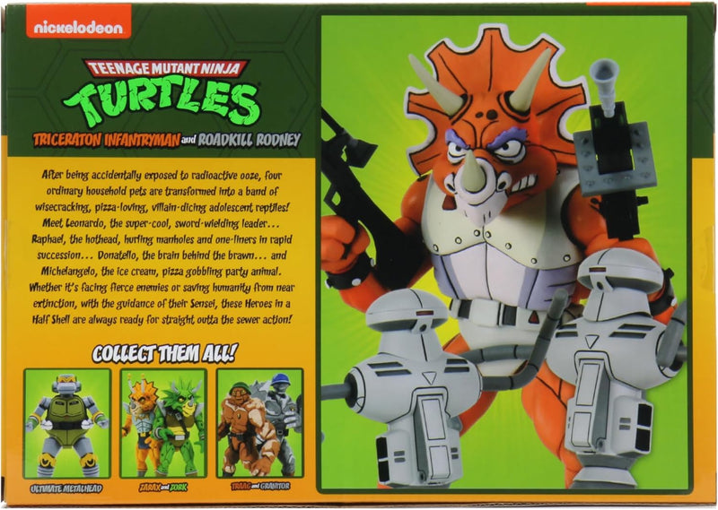 TMNT Cartoon Triceraton Infantryman And Roadkill Rodney 2-Pack 7" Scale Action Figures - Reduction - Teenage Mutant Ninja Turtles (view 4)