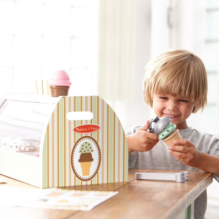 Melissa & Doug Wooden Ice Cream Counter Toy Shop