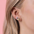 Disney Lilo & Stitch Blue and Gold Coloured 3 Piece Earring Set - Image 3
