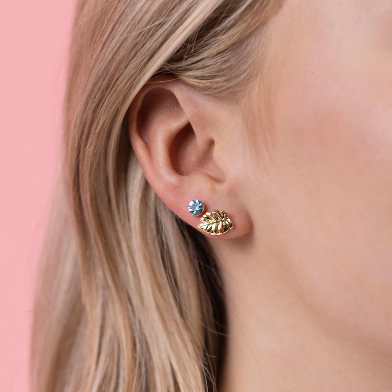 Disney Lilo & Stitch Blue and Gold Coloured 3 Piece Earring Set