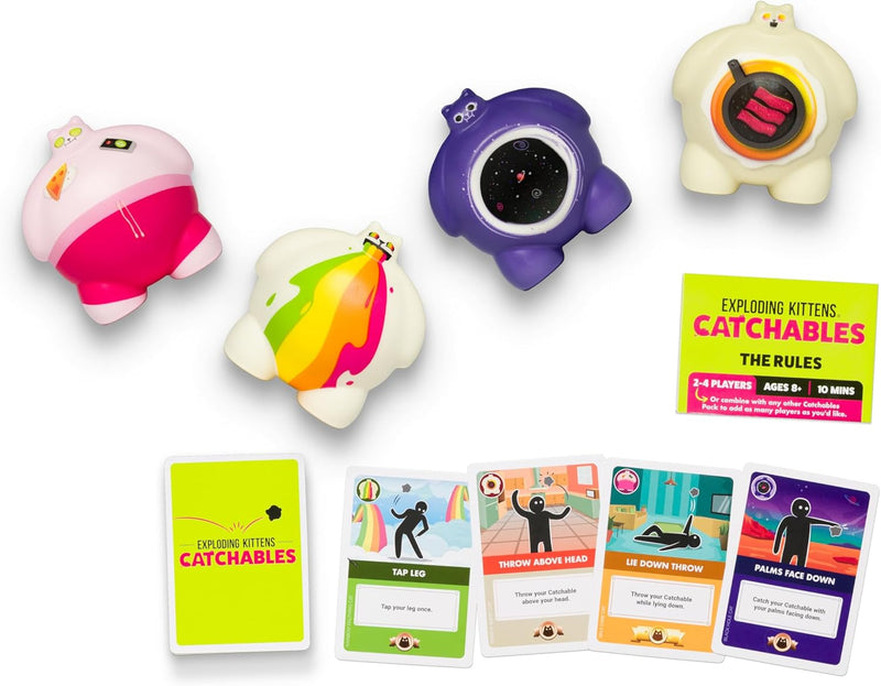 Exploding Kittens Catchables 4-Pack, side angle