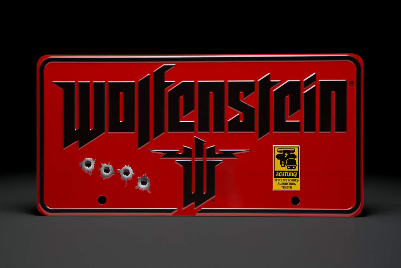 Doctor Collector Wolfenstein 'The New Colossus' Metal Sign, side angle