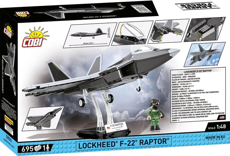 Cobi 5855 Armed Forces Lockheed F22 Raptor 695 pcs