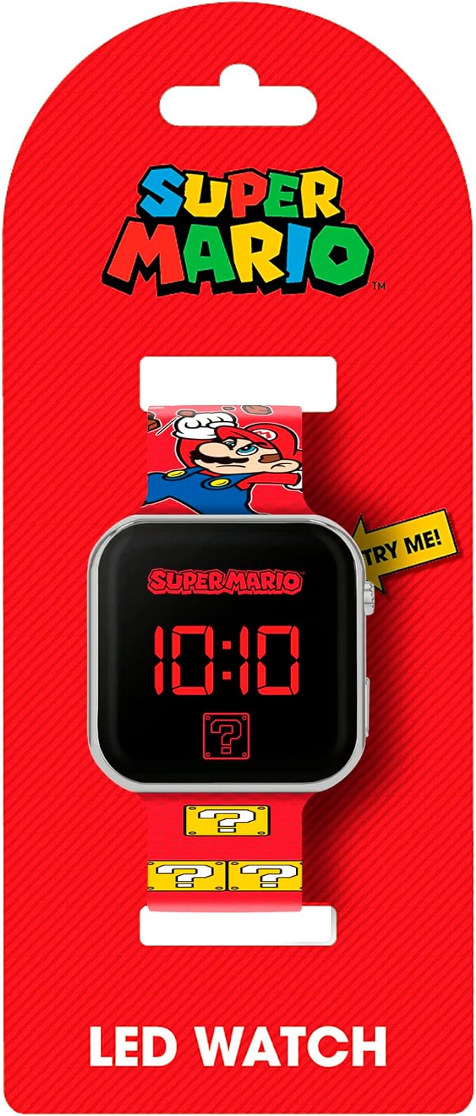 Nintendo Super Mario Printed Strap LED Watch for Children's