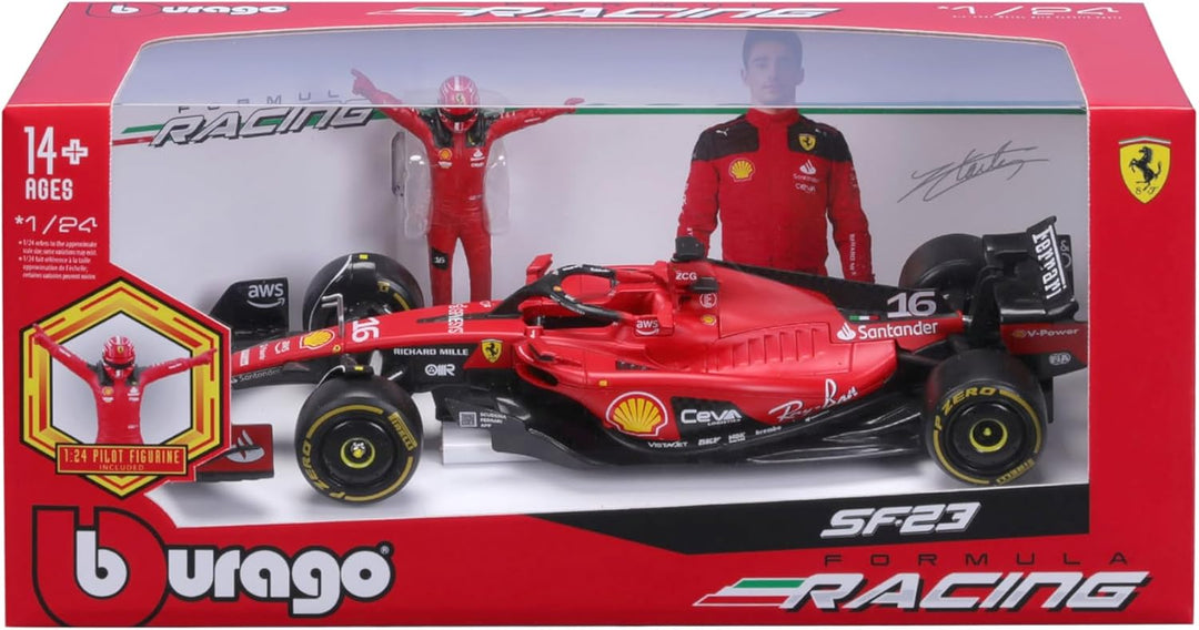 Formula 1 Ferrari SF-23 Charles Leclerc Official Diecast Model with Driver Figure