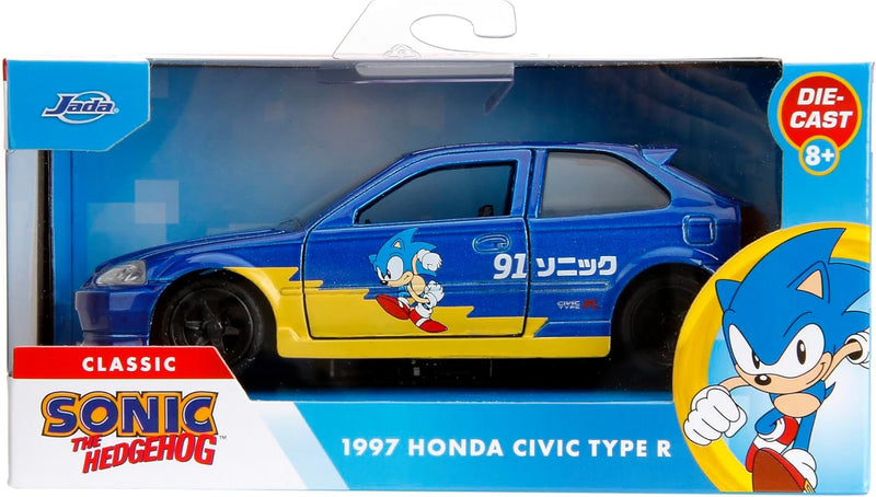 Jada Colletibles Sonic 1997 Honda Civic Type-R Die-Cast 1:32