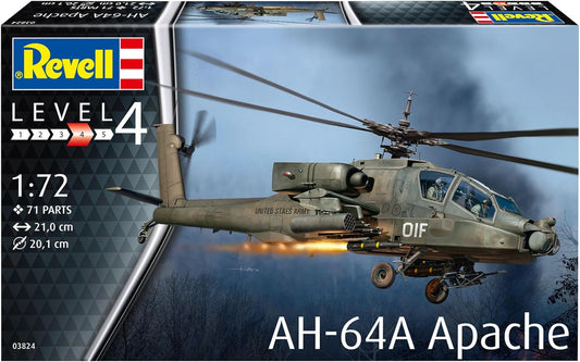 REVELL 03824 AH-64A Apache 1:72 Scale Model Helicopter