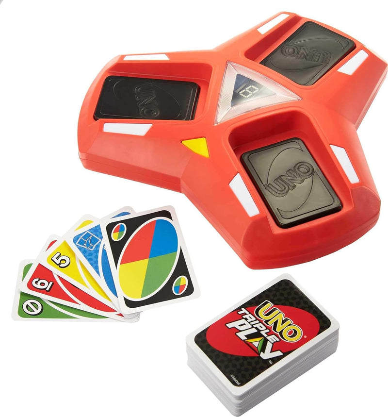UNO Triple Play Card Game, packaging shot