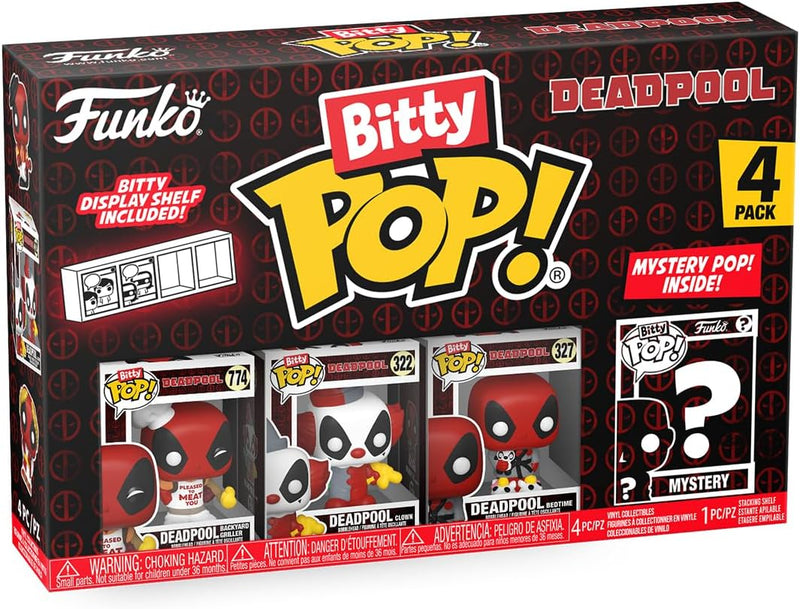 Deadpool (BBQ Master) Funko Bitty POP! Vinyl Figure 4 Pack, in display