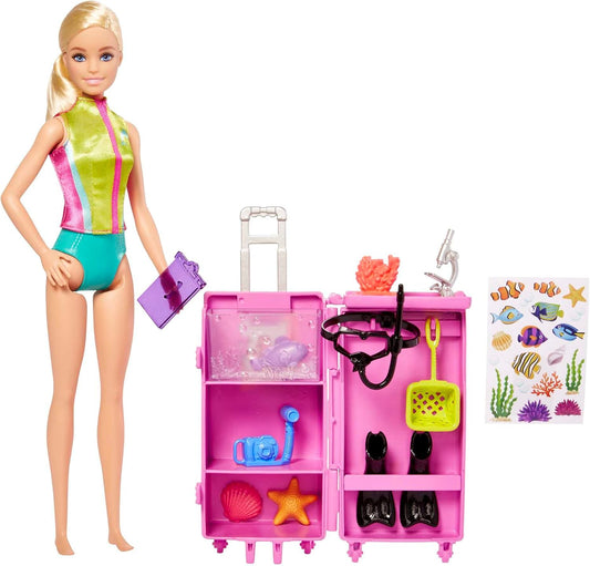 Marine Biologist Barbie Doll and Mobile Lab Playset