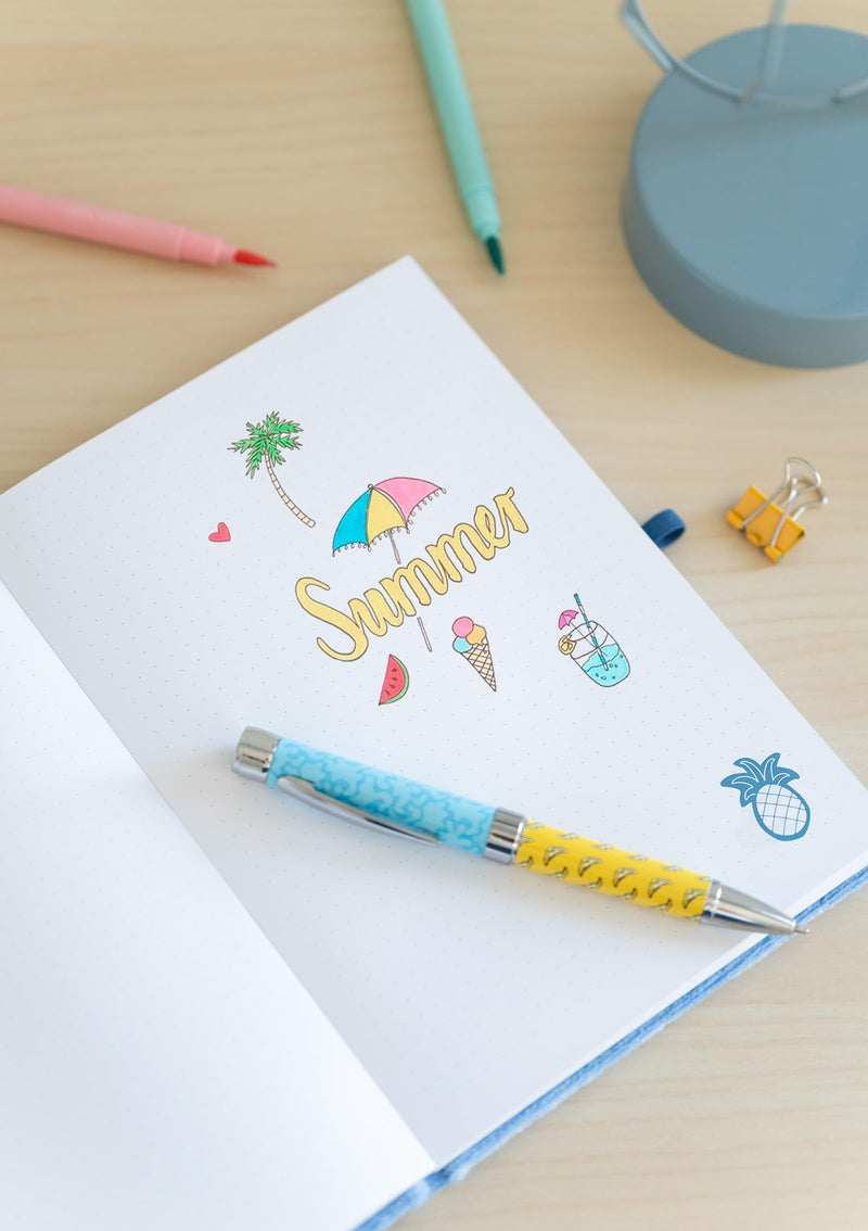 Disney Stitch Tropical Plush Cover Premium A5 Notebook with Projector Pen view 5