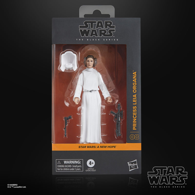 Star Wars Princess Leia Organa Episode IV Black Series Actio, side angle