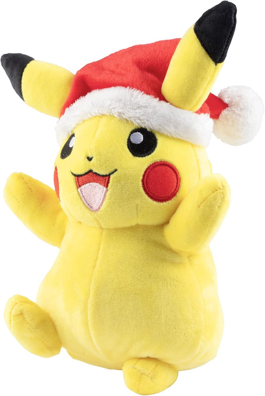 Pokemon - 8" Pikachu With Santa Hat Plush