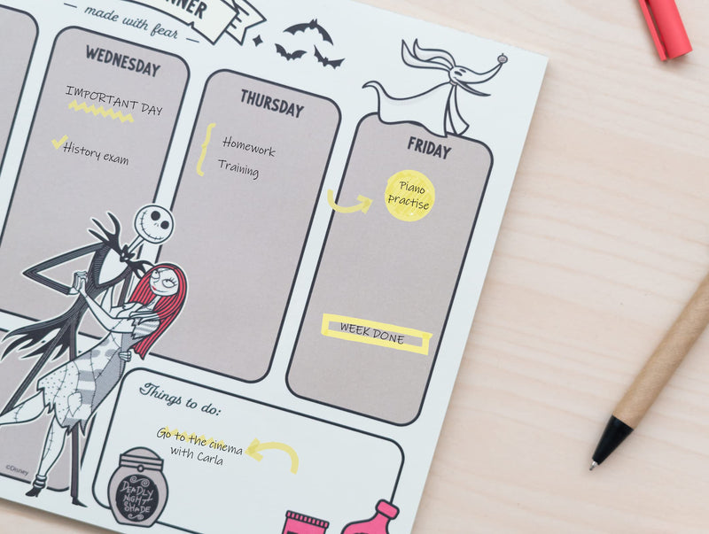 Disney The Nightmare Before Christmas A4 Weekly Planner view 5