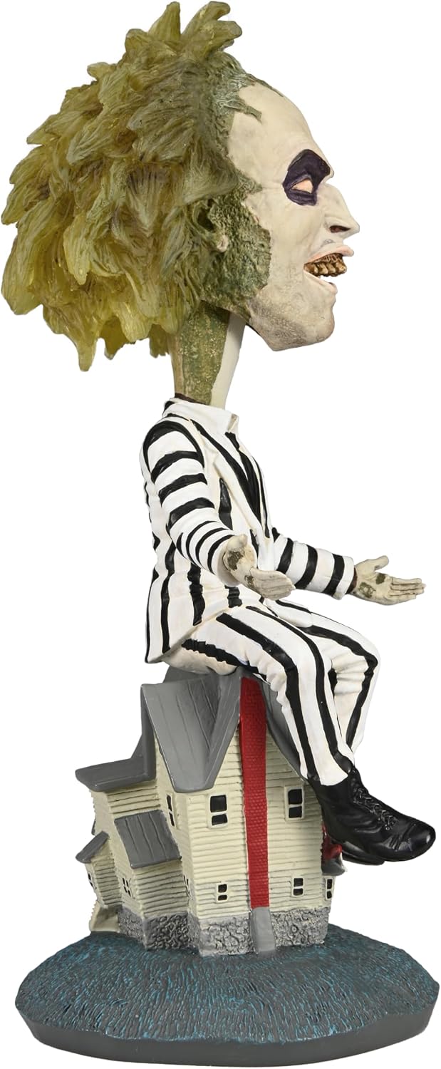 Beetlejuice (1988) Striped Suit Beetlejuice Head Knocker close up detail