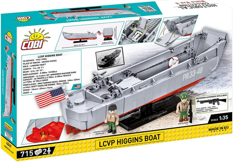 Cobi 4849 World War II Landing Craft Higgins Boat 715 pcs