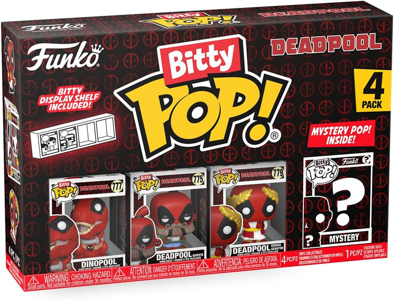 Deadpool Funko Bitty Pop! Vinyl Figure Dinopool 4-Pack, packaging shot