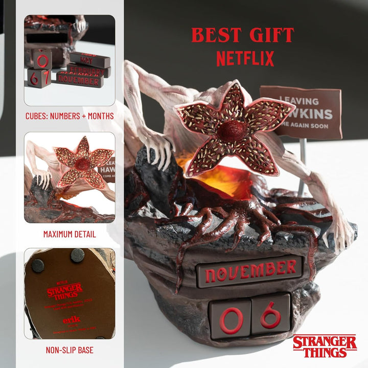 Stranger Things Demogorgon 3D Perpetual Calendar