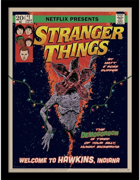 Stranger Things Comic Art Framed 30 x 40cm Print