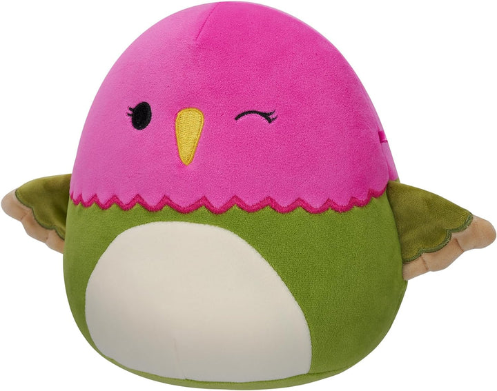 Squishmallows 7.5'' Pink and Green Hummingbird With Wink Plush