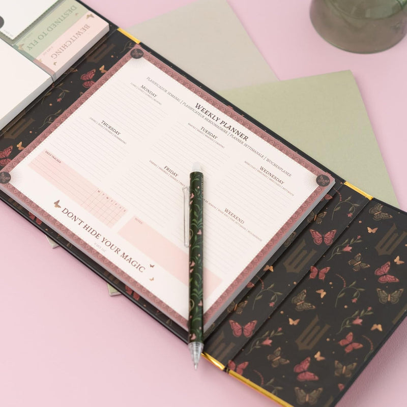 Wicked Part Two Weekly Planner With Sticky Notes close up detail