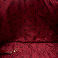 Loungefly - Red Convertible Backpack & Tote Crossbody Pin Trader Bag close up detail