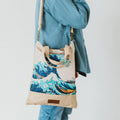 The Great Wave of Kanagawa Hokusai Tote Bag design detail