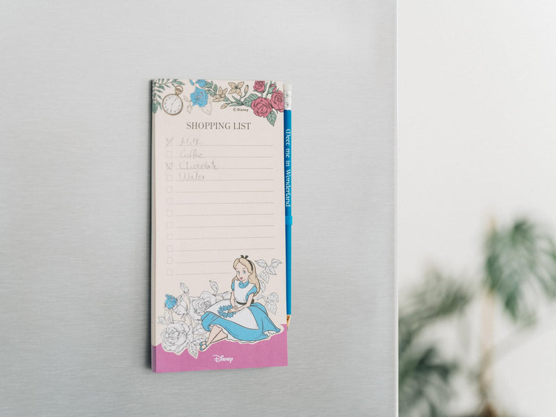 Disney Alice in Wonderland Magnetic Notepad design detail