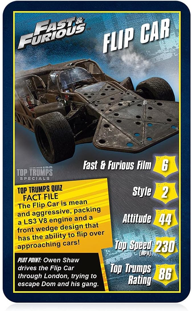 Top Trumps Specials Fast & Furious Card Game