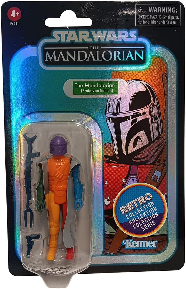 Star Wars Retro Collection Prototype The Mandalorian Action Figure, close-up detail