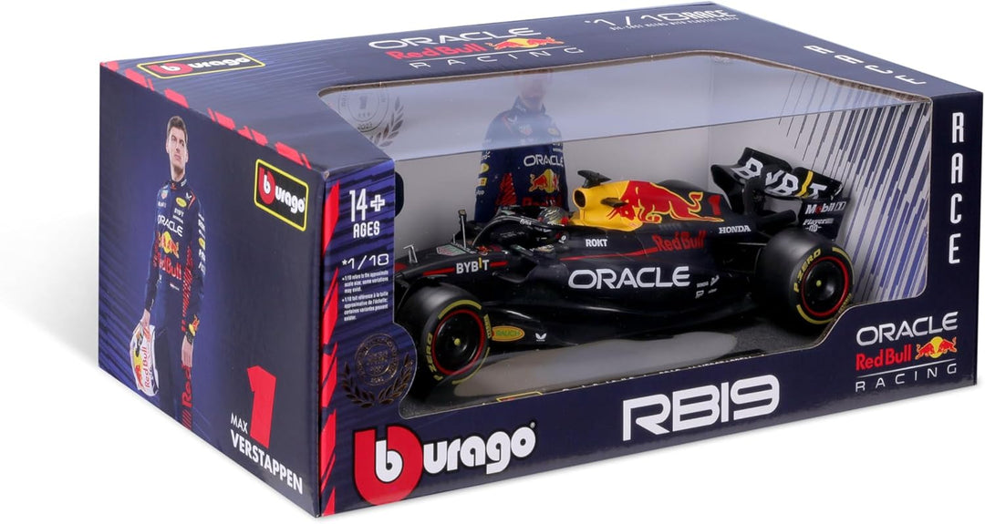 Formula 1 Red Bull Racing RB19 Max Verstappen Official Diecast Model with Helmet (1:18 Scale)