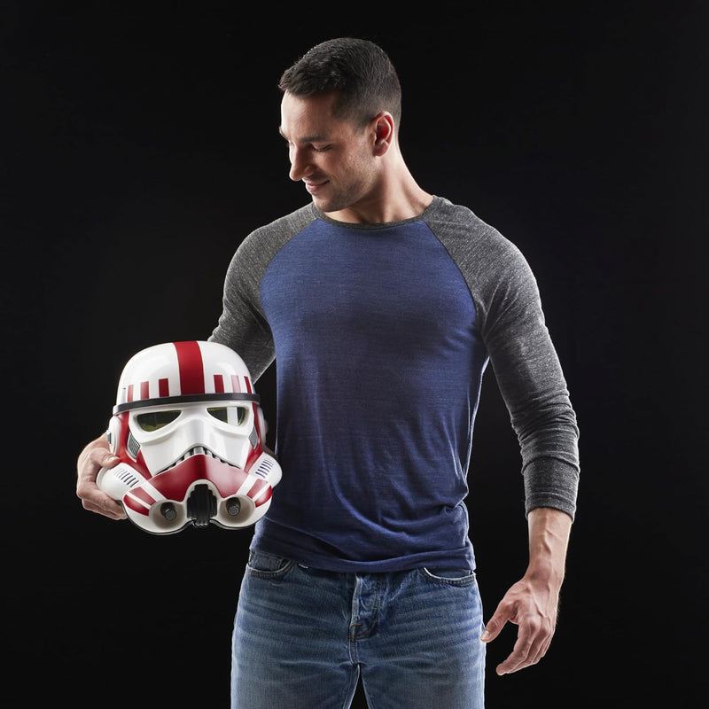 Star Wars The Black Series Shock Trooper Helmet, side angle