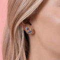 Disney Lilo & Stitch Blue and Gold Coloured 3 Piece Earring Set