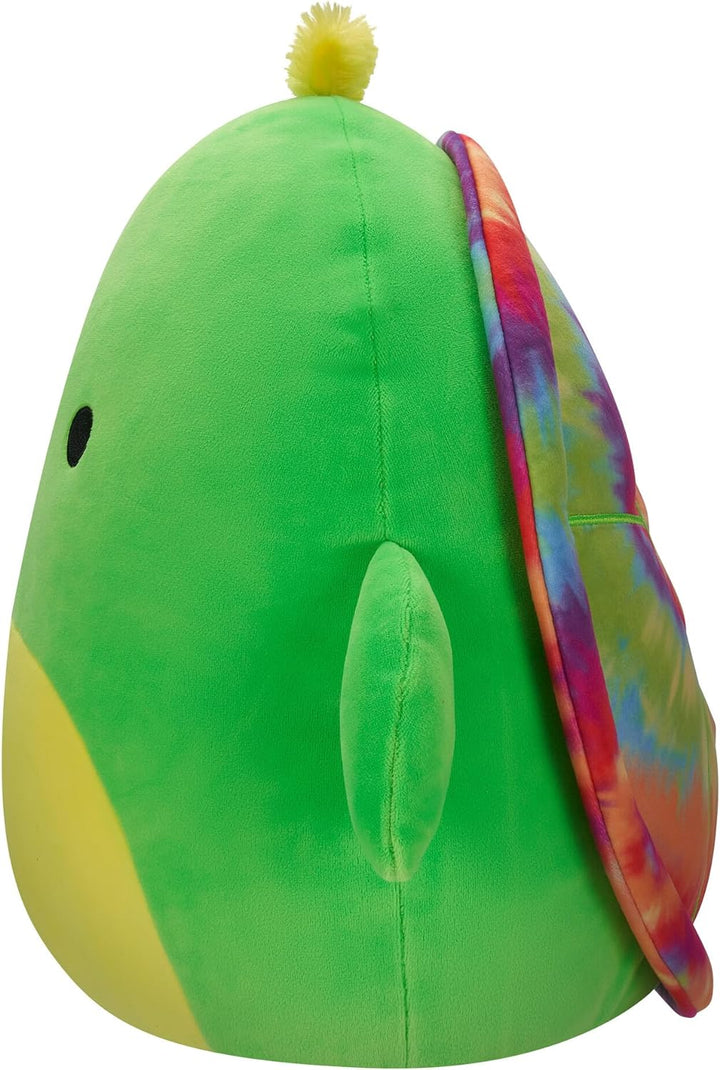 Squishmallows 12'' Neon Green Turtle With Neon Tie-Dye Shell Plush