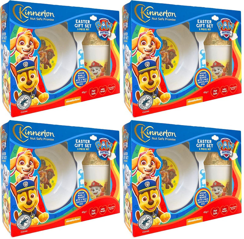 4 x Kinnerton Paw Patrol Meal Set Easter Egg Gift Set - 50GM