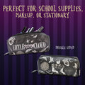Wednesday Storm Cloud Themed Pencil Case, rear view