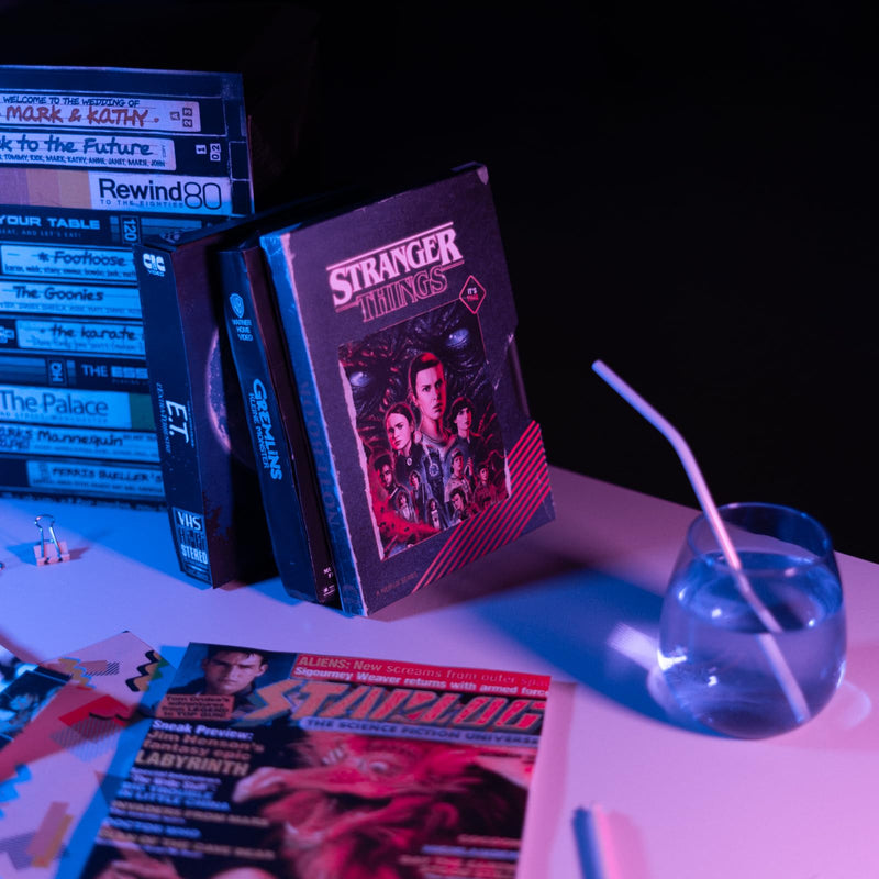 Stranger Things VHS Premium A5 Notebook close up detail